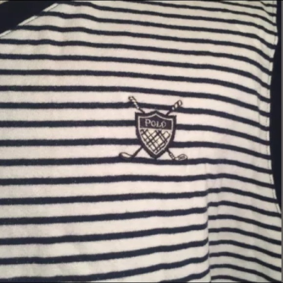 Polo Golf Ralph Lauren Striped Navy/White Vest - Picture 2 of 8